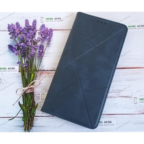 Чохол книга шкіряна для Xiaomi Poco X3, магнітом та підставкою, Business Leather, синього кольору.