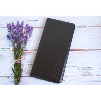 Чохол книга шкіряна для Xiaomi Redmi 10A, магнітом та підставкою, Mustang, чорного кольору.