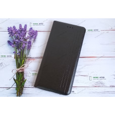 Чохол книга шкіряна для Xiaomi Redmi 10A, магнітом та підставкою, Mustang, чорного кольору.