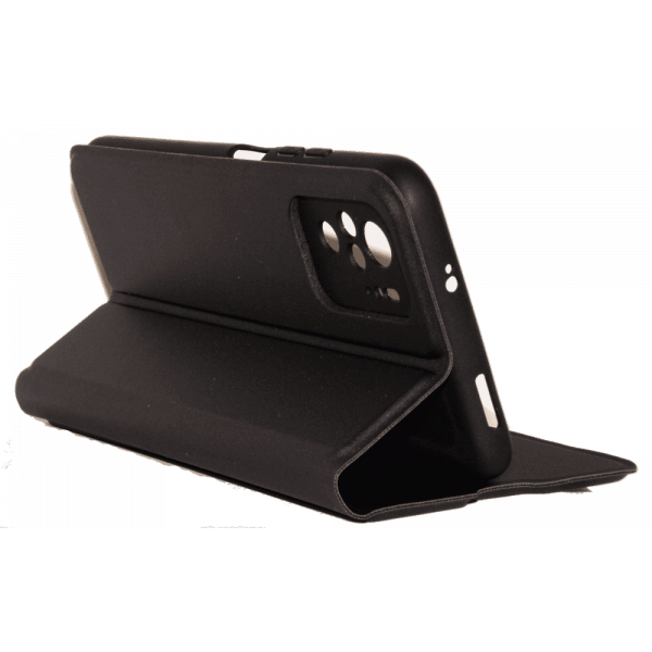 Чохол книга для Xiaomi Redmi Note 10 (4G), штучна шкіра, з магнітом та підставкою, Lux, чорного кольору.