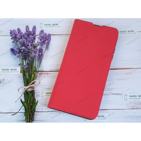 Чохол книга для Xiaomi Redmi Note 10 (4G), штучна шкіра, з магнітом та підставкою, Lux, червоного кольору.