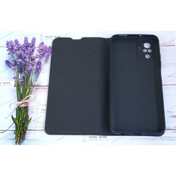 Чохол книга для Xiaomi Redmi Note 10 (4G), штучна шкіра, з магнітом та підставкою, Lux, червоного кольору.