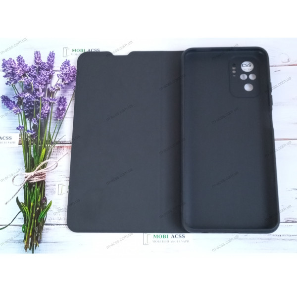 Чохол книга для Xiaomi Redmi Note 10 (4G), штучна шкіра, з магнітом та підставкою, Lux, пудрового кольору.