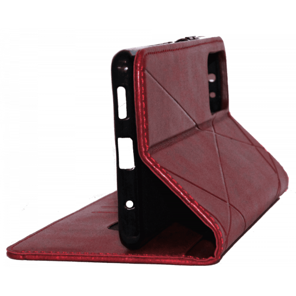 Чохол книга шкіряна для Xiaomi Redmi Not 10 Pro (4G), магнітом та підставкою, Business Leather, червоного кольору.
