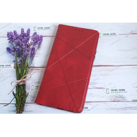 Чохол книга шкіряна для Xiaomi Redmi Not 10 Pro (4G), магнітом та підставкою, Business Leather, червоного кольору.