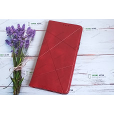 Чохол книга шкіряна для Xiaomi Redmi Not 10 Pro (4G), магнітом та підставкою, Business Leather, червоного кольору.