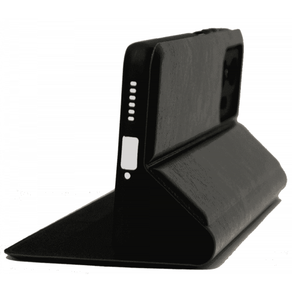 Чохол книга шкіряна для Xiaomi Redmi 11T, магнітом та підставкою, Mustang, чорного кольору.