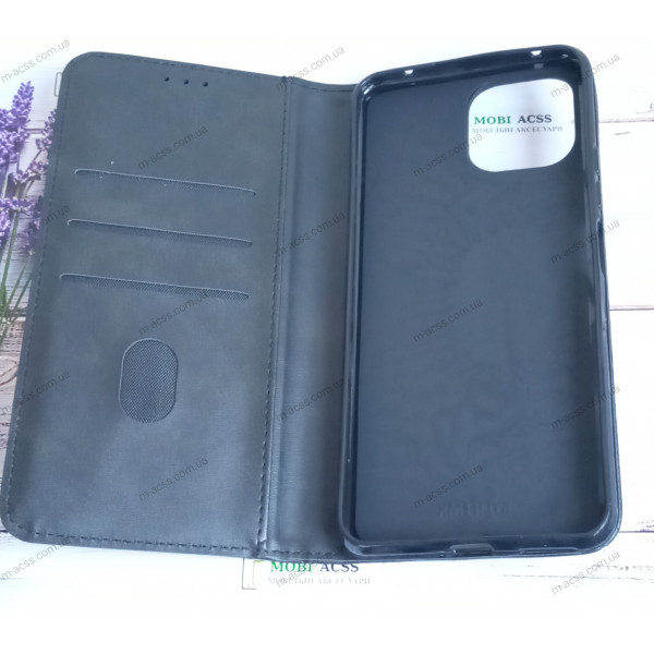 Чохол книга шкіряна для Xiaomi Redmi Mi 11 Lite, магнітом та підставкою, Business Leather, чорного кольору.