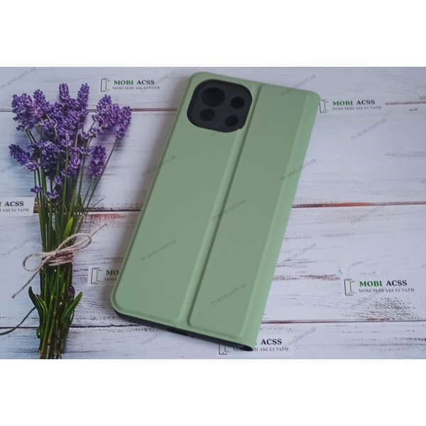 Чохол книга для Xiaomi Redmi Mi 11 Lite, штучна шкіра, з магнітом та підставкою, Lux, м'ятного кольору.