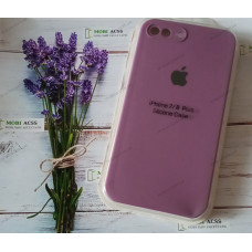 Силіконовий чохол iPhone 7 Plus з мікрофіброю, матовий, фіолетового кольору.