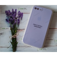 Силіконовий чохол iPhone 7 Plus з мікрофіброю, матовий, бузкового кольору.