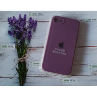 Силіконовий чохол iPhone 7 з мікрофіброю, матовий, фіолетового кольору.