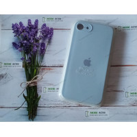 Силіконовий чохол iPhone 7 з мікрофіброю, матовий, світло-бірюзового кольору.