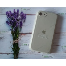 Силіконовий чохол iPhone 7 з мікрофіброю, матовий, сірого кольору.