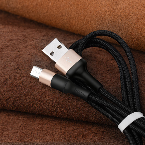 Кабель для зарядки Hoco X26 дата кабель, швидка зарядка, USB та Type-C, 3A, Чорний.