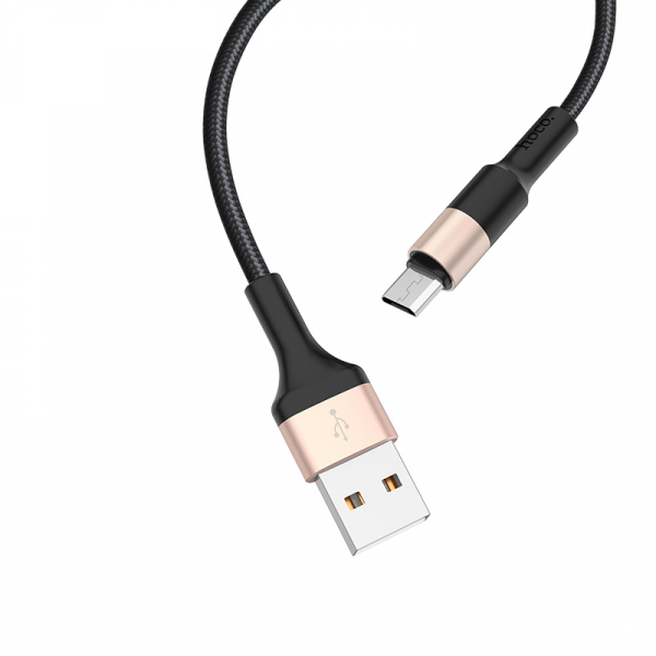 Кабель для зарядки Hoco X26 дата кабель, швидка зарядка, USB та Type-C, 3A, Чорний.