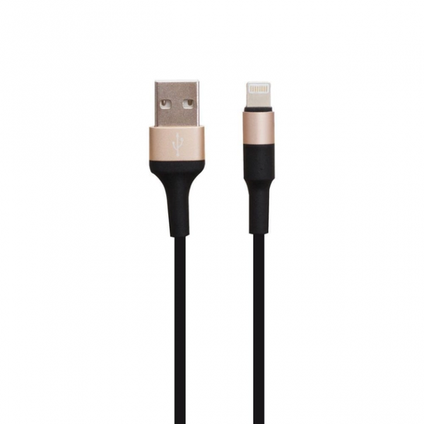 Кабель для зарядки Hoco X26 дата кабель, швидка зарядка, USB та Lightning, 2.4A, Чорний.