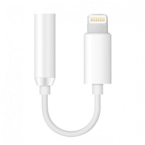 Перехідник, аудіо адаптер Apple lightning - 3.5 mm (JH-002) білий