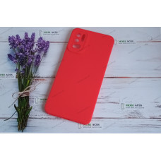 Силіконовий чохол накладка Xiaomi Redmi Note 10 (5G), матовий, червоного кольору.